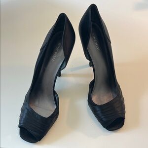 Nine West Elegant Black Peep Toe Heels